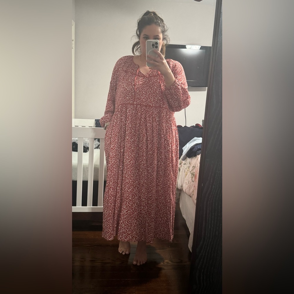 Old Navy Red Orange Maxi Dress, Size XXL